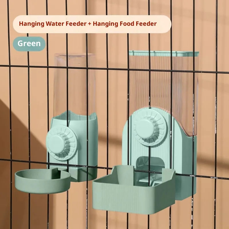 Automatic Hanging Cat Cage Water Dispenser & Feeder Large Capacity Leak-Proof Design Pet Watering System Pet Supplies