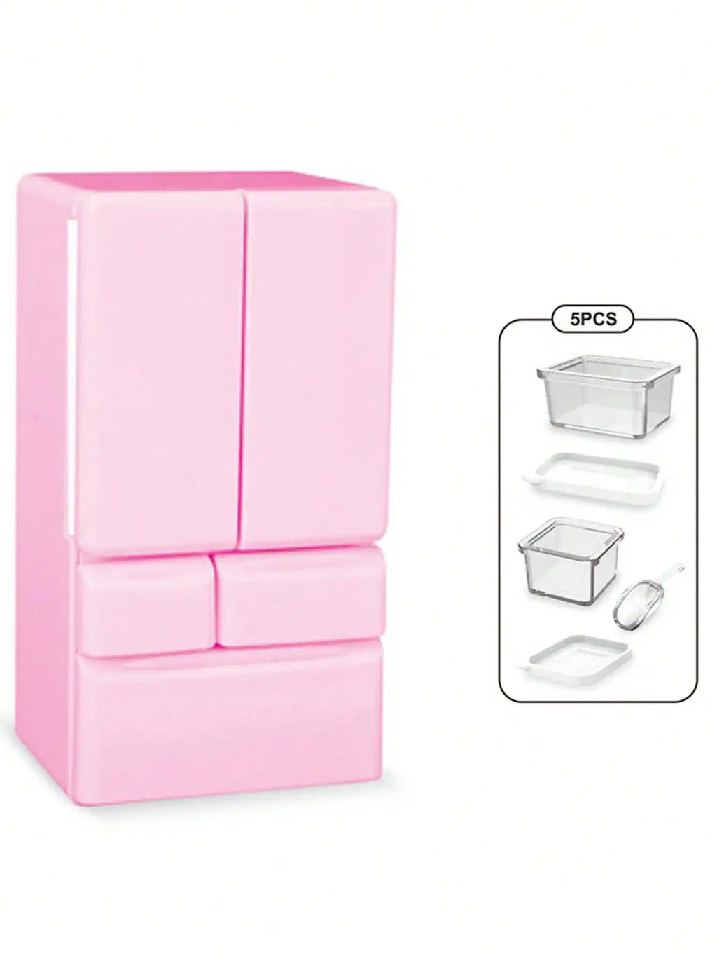 Party Decor Miniature Fridge - Double Door Tiny Refrigerator Model - Kitchen Scene Furniture - Creative Home Collectible