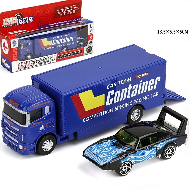 1:64 Scania Container Truck American Container Truck Alloy Diecast Model Car Home Decoration Ornaments Collections Hobby Holiday