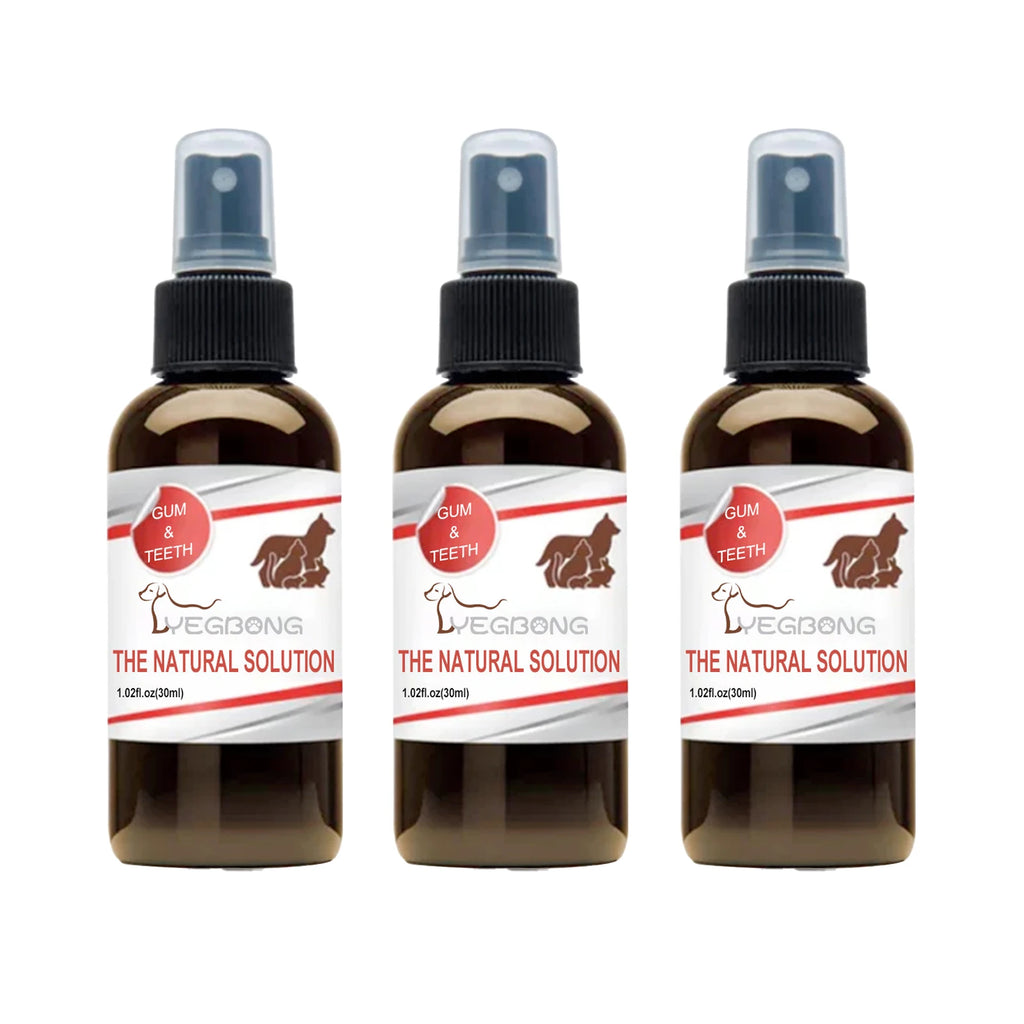 Pet Dental Care Spray for Dogs Cats Bad Breath Eliminator Hygiene Spray Tartar Plaque Control Fresh Breath Natural Formula 30ml