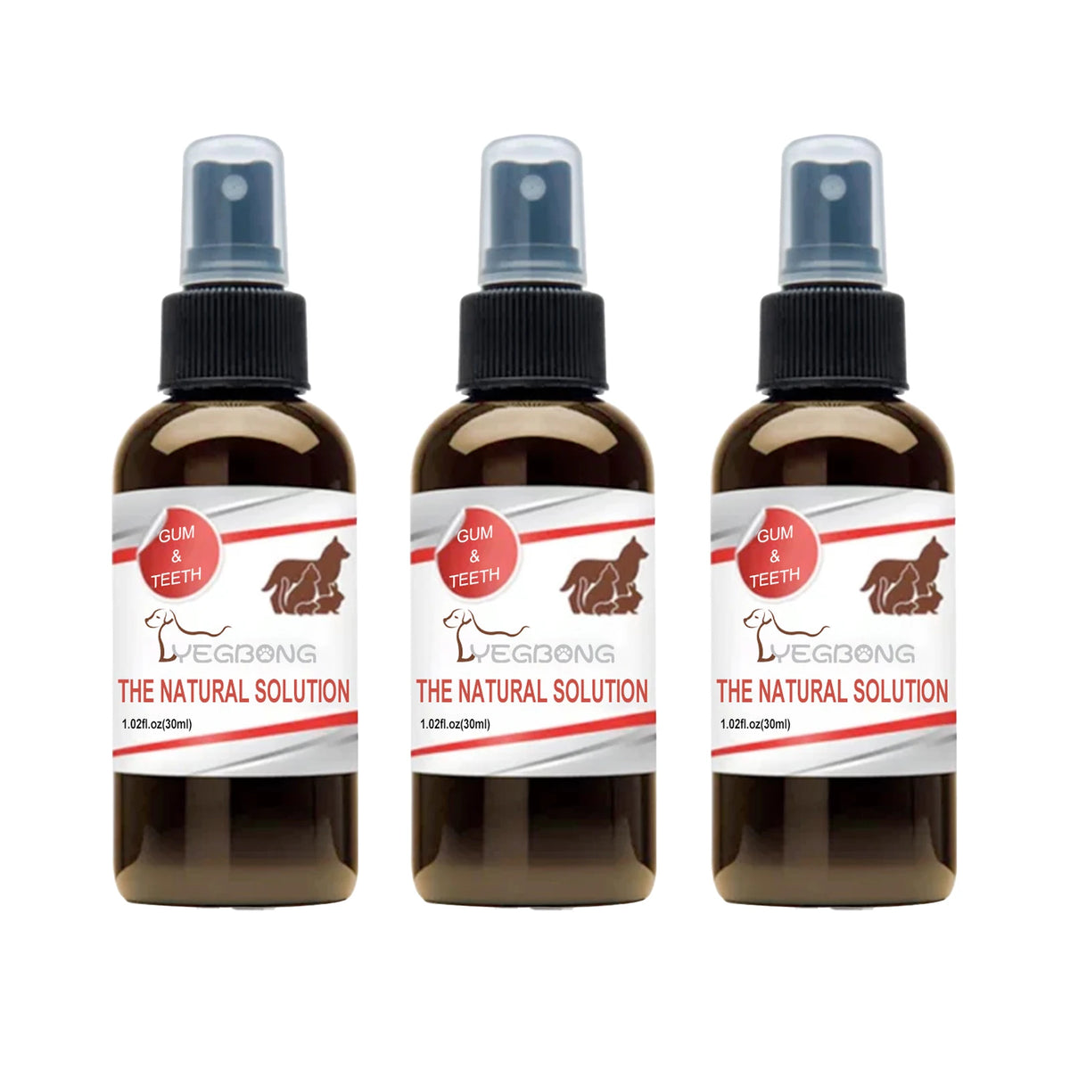 Pet Dental Care Spray for Dogs Cats Bad Breath Eliminator Hygiene Spray Tartar Plaque Control Fresh Breath Natural Formula 30ml