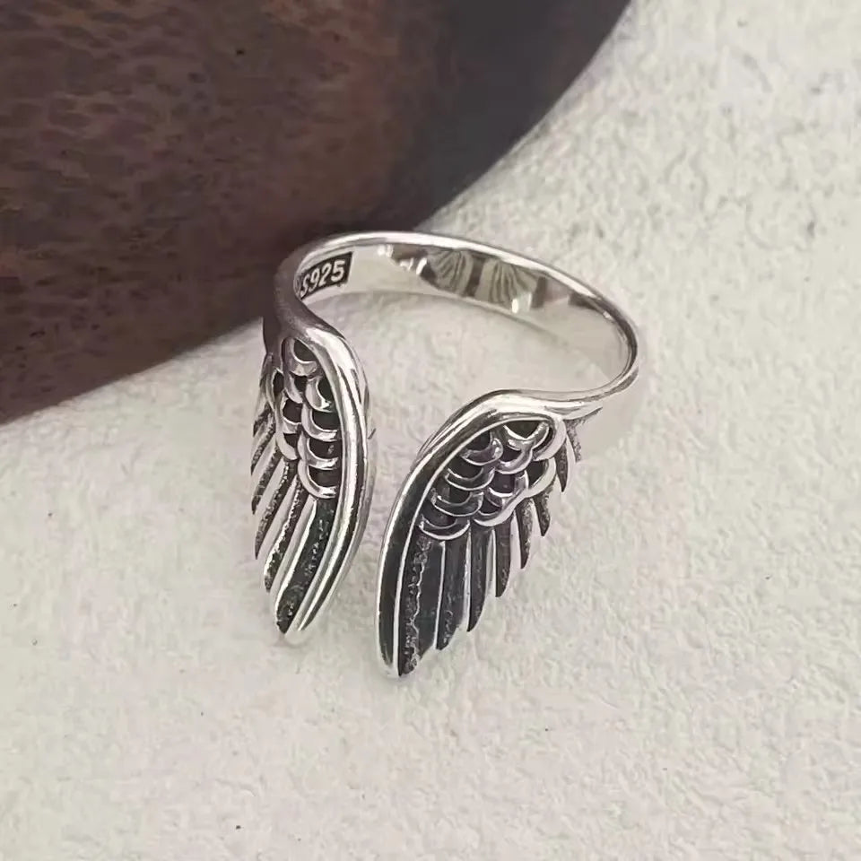 925 Sterling Silver Rings for Women Couple Minimalist Handmade Simple BIg Ring Party Jewelry Gift Prevent Allergy
