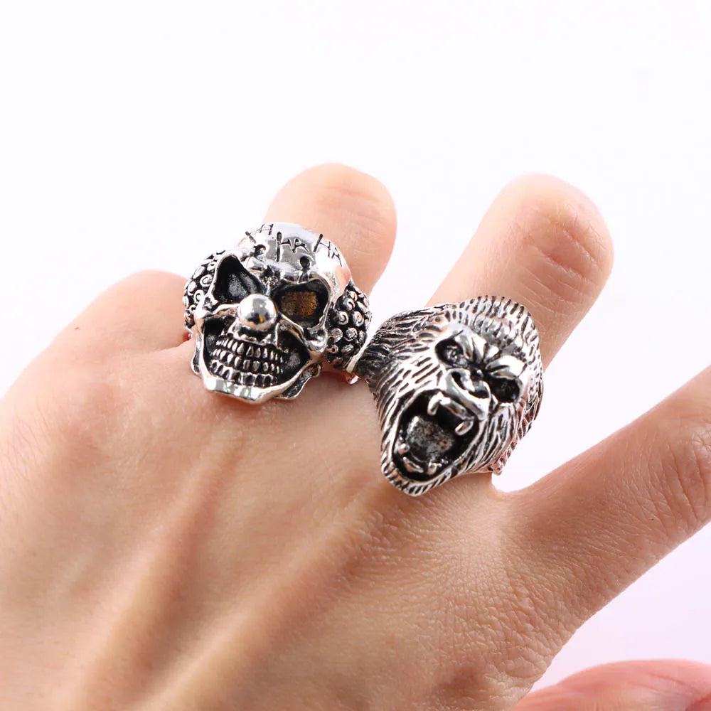 10/20/30/50Pcs/Lot Stainless Steel Fashion Ring Wood Grain Ring Men's Wedding Ring Women's Party Mixed Style Random Style
