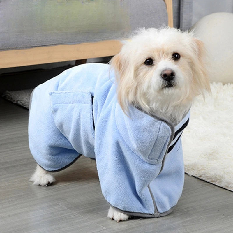 Large Pet Dog Bathrobe Absorbent Pet Quick Drying Bath Towel Dog Bath Towel Clean Absorbent Bathrobe Full Body Wrap for Big Dog