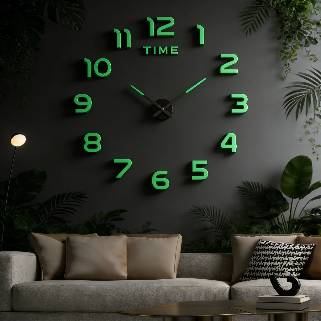 2026 Modern Design Large Wall Clock 3D DIY Quartz Clocks Fashion Watches Acrylic Mirror Stickers Living Room Home Decor Horloge