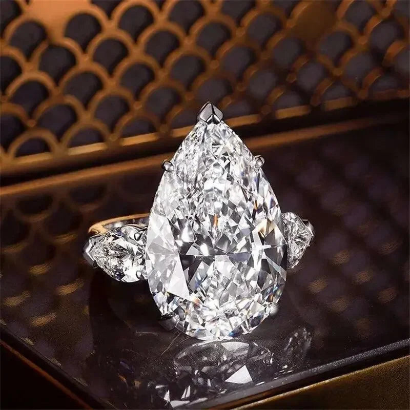 Luxury Oval 8ct Lab Diamond Ring 925 sterling silver Jewelry Engagement Wedding band Rings for Women Men Party accessory