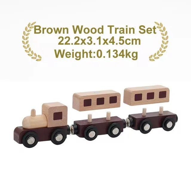 1pcs Magnetic Train Toys Wooden Train Locomotive Car Truck Railway Accessories Fit for Wooden Tracks Toys Gifts