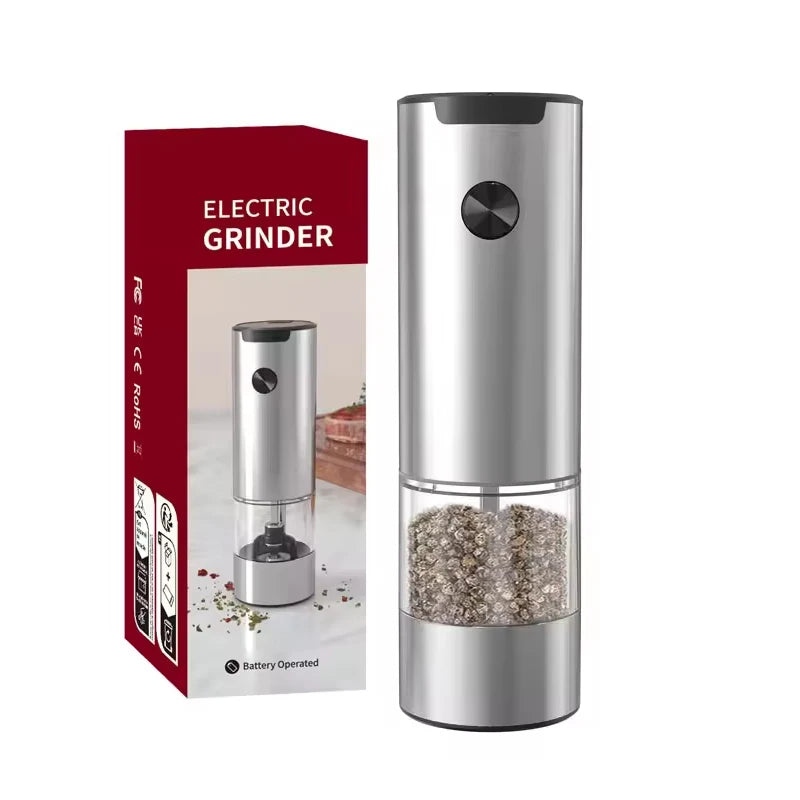 1/2pcs Electric Automatic Salt And Pepper Grinder Set with LED Light Adjustable Spice Mill Kitchen Tools for Cooking