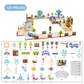 DIY Puzzle Track Car Set Assembling Scene Rail Train Learning Logic Road Board Games Educational Toy Kid Boy Birthday Gifts