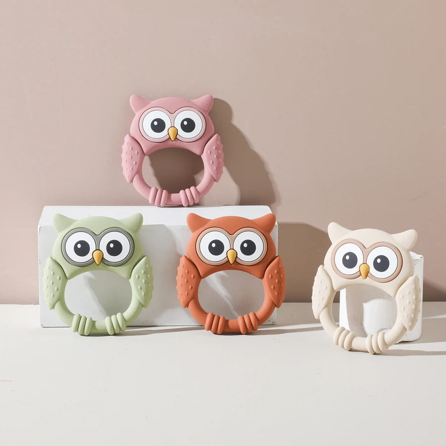 1PC Baby Silicone Teether Toys Food Grade Silicone Teething Animal Dental Teething Goods for Newborn Soothing Nursing Toys