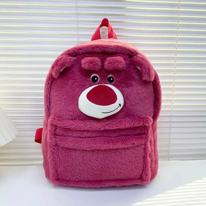 New Lotso Alien Cartoon Funny Plush Backpack Students Large Capacity Bag Girls Casual Soft Stuffed Schoolbag Lightening Bag