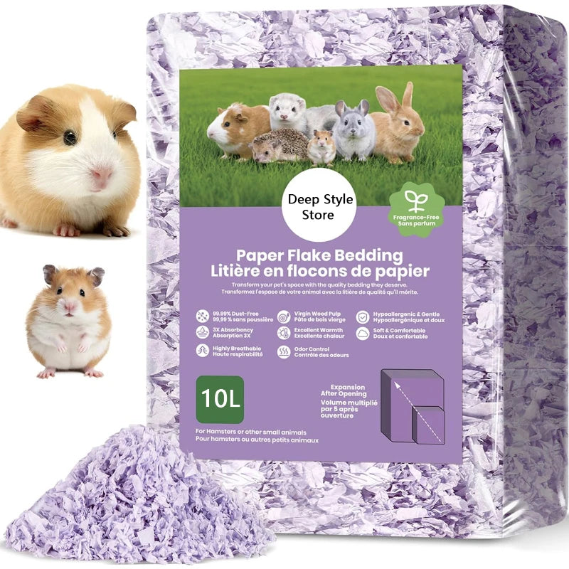 850g Paper Cotton Hamster Bedding Dust-Free Paper Fluff Large Pack Odor Control Super Absorbent Warm Pad for Syrian Hamster