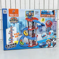 3D Children's Luxury Track Ejection Parking Lot Can Lift Multi-Layer Revolving Car Toys and Gifts！