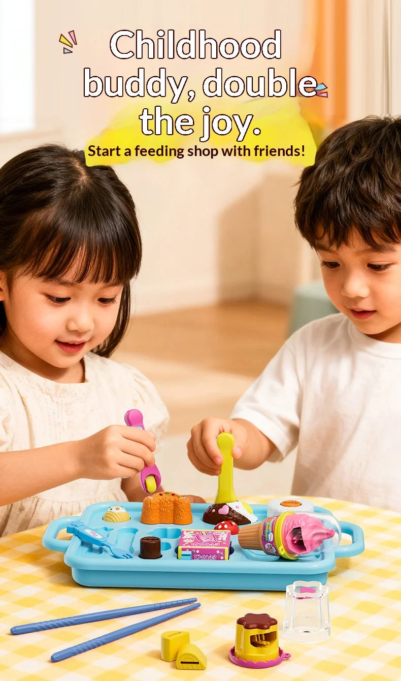 Children's Pudding Feeding Toy Jelly Strawberry Pudding Set Children's Pretend Play Set Girls' Toys