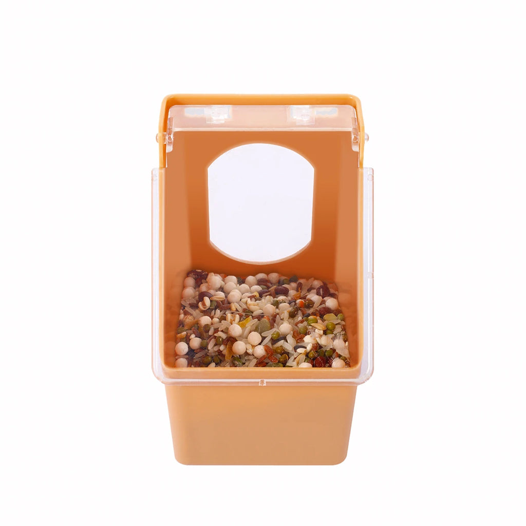 Pigeon Multi-Purpose Cage Hanging Food Box With Lid 1/2/4-Holes Anti-Spill Racing Pigeon Trough Feeder Pet Bird Supplies 1/2Pcs