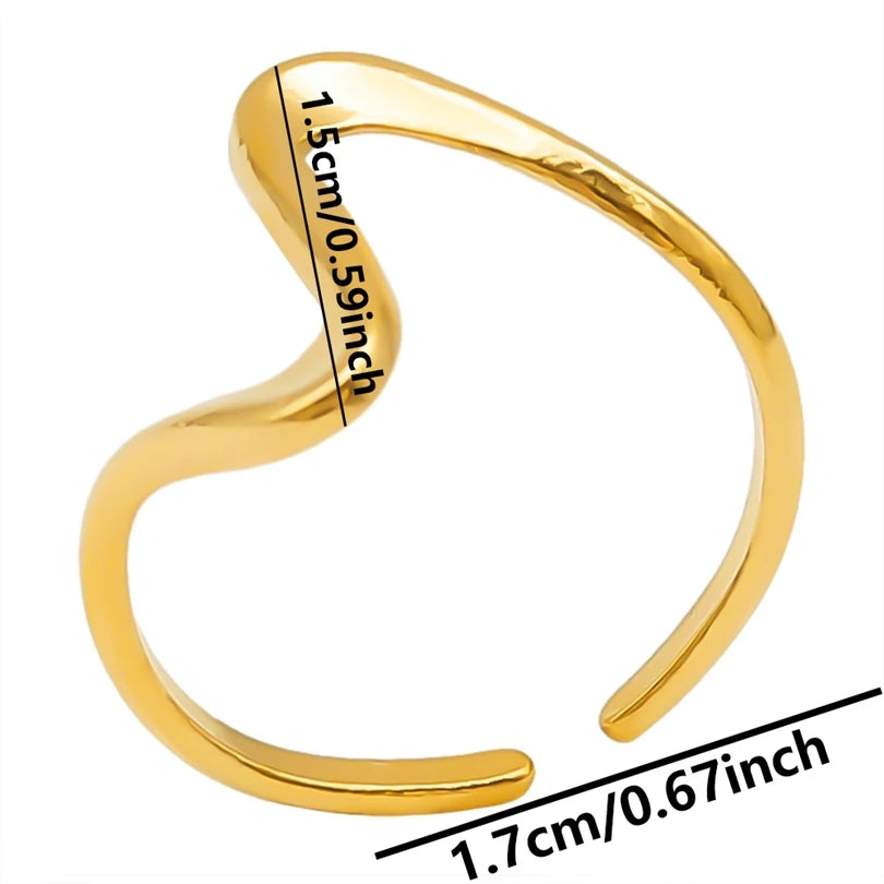 1pcs Classic Tiger Eye Real Stone Open Adjustable Stainless Steel Rings For Women Men Accessories Gold Color Finger Jewelry Ring