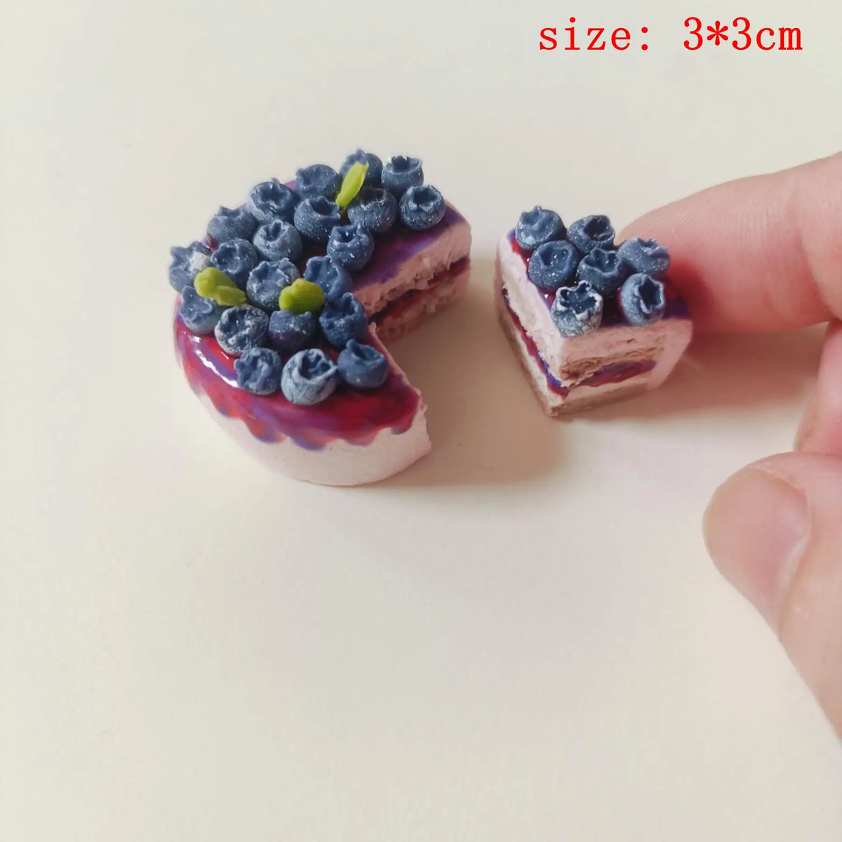 Mini 1/6 Scale Fruit Cake Dollhouse Accessory Eco-Friendly Clay Halloween Christmas Birthday Gift for Collectors