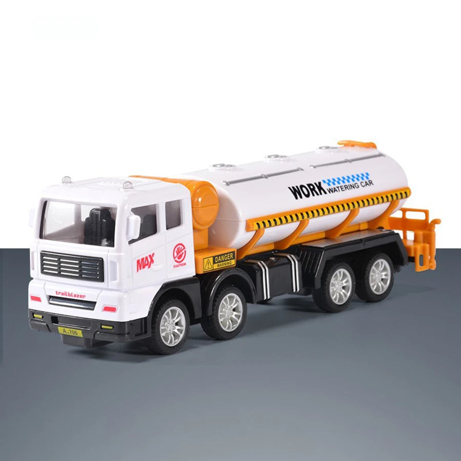 1pc Children's  Toys Inertia Car Sanitation Garbage Truck Cleaning Sprinkler Rescue Car Simulation Car Toy Model Boys' Gifts Puz