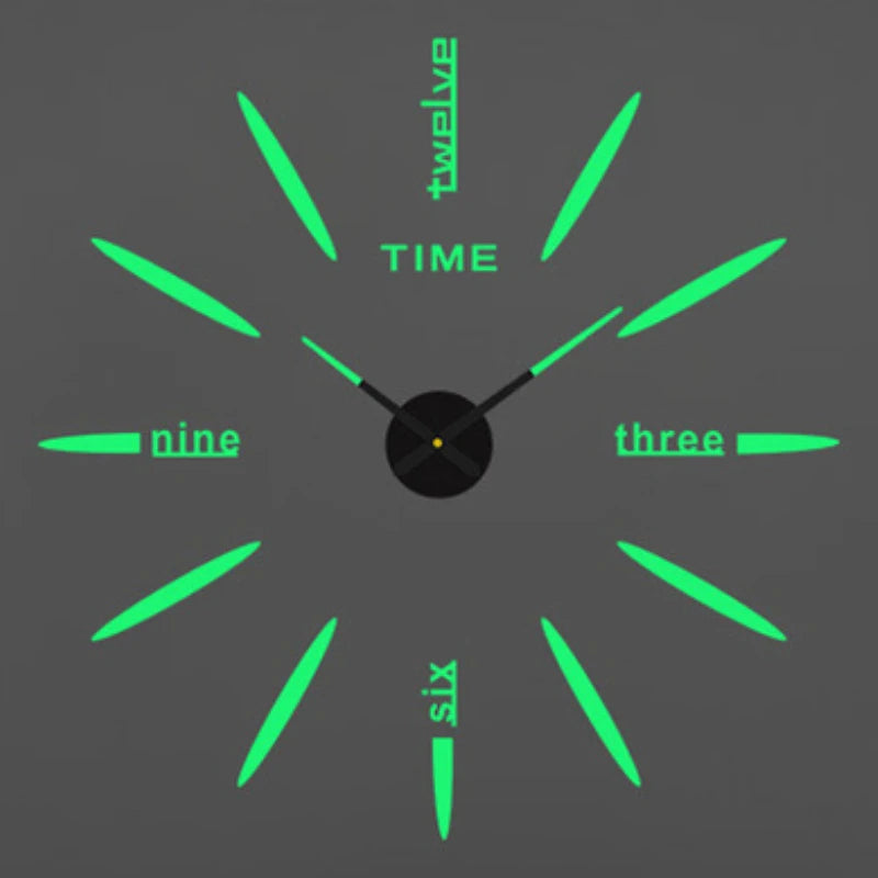 2D/3D Large Roman Numeral Acrylic Mirror Wall Clock Sticker Fashion DIY Quartz Clocks Watch Home Decoration Living Room Stickers