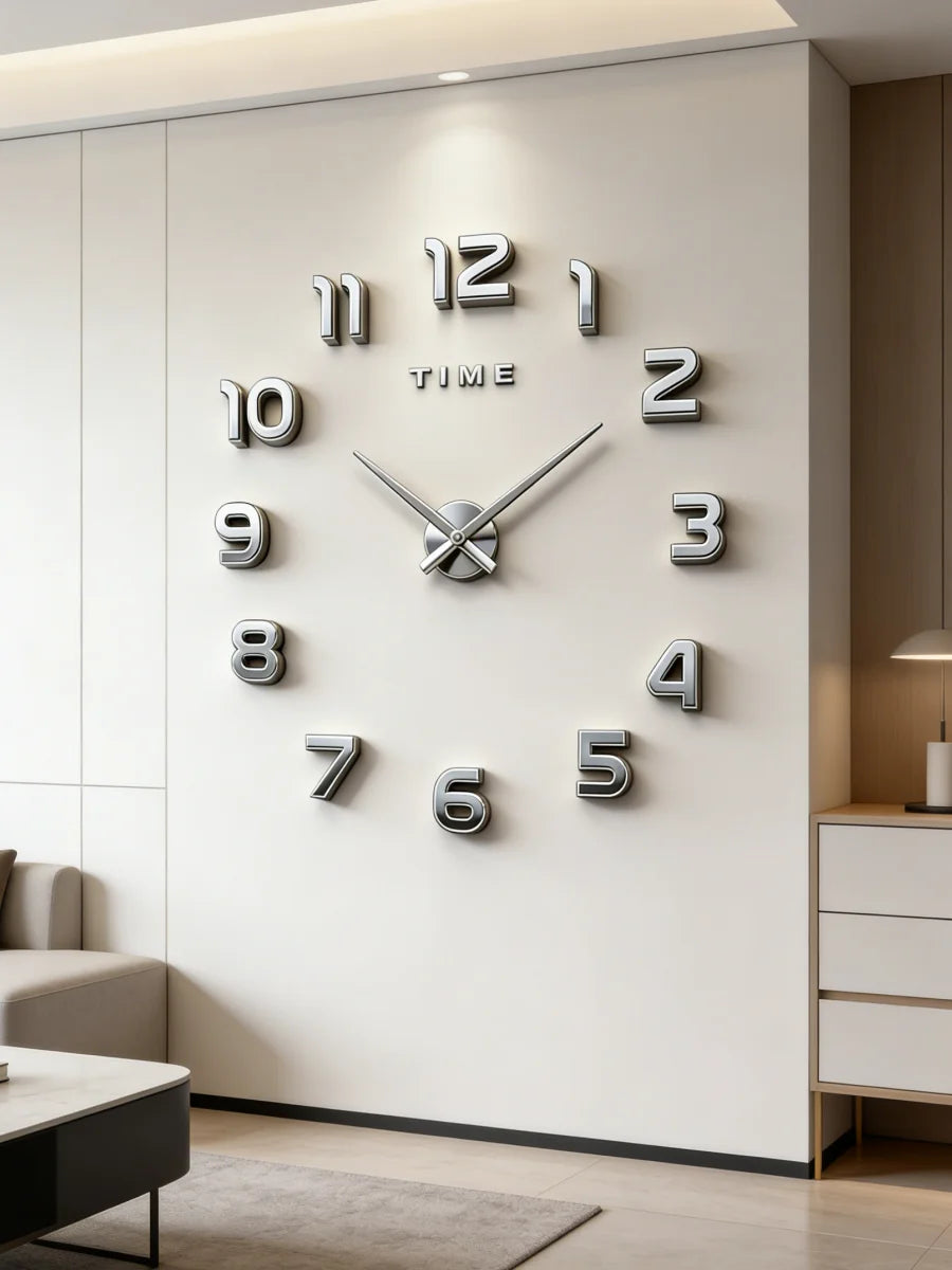 Large 3D Wall Clock Luminous Classic Wall Clocks DIY Digital Clock Wall Watches Stickers Silent Clock for Home Living Room Table