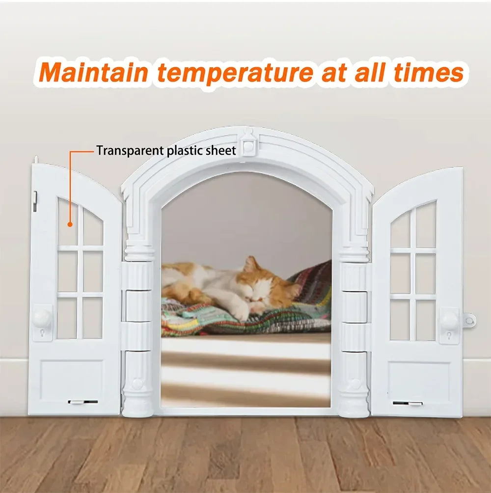 Pet Door 1PC Cat and Dog Doorway Stopper Entry Fence No Flap Door Stopper Pet Kennel Hole House Pet Supplies