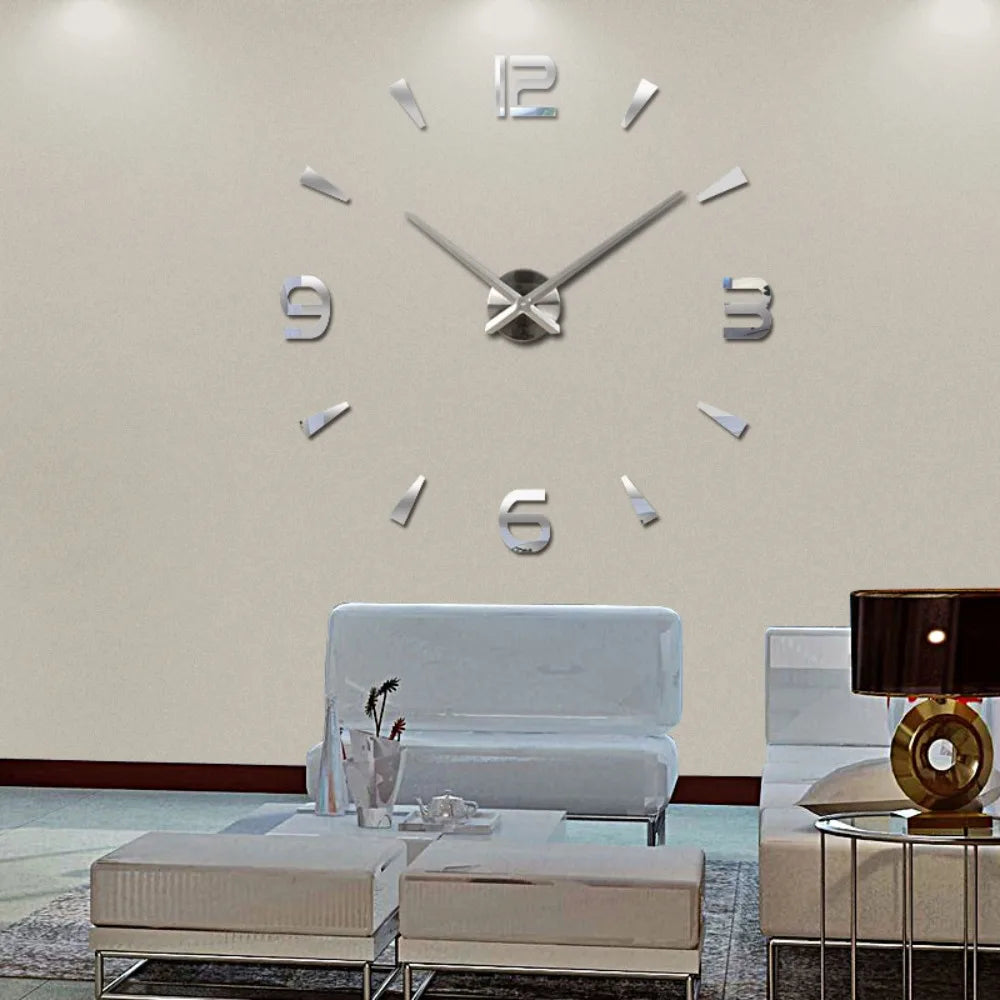 Large 3D Wall Clock Luminous Classic Wall Clocks DIY Digital Clock Wall Watches Stickers Silent Clock for Home Living Room Table