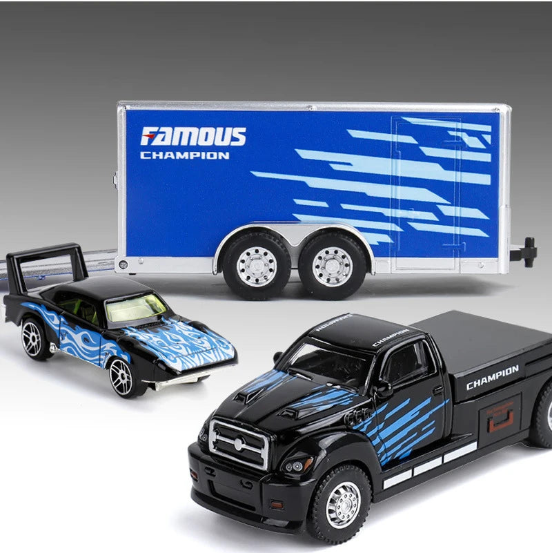 1:64 Scania Container Truck American Container Truck Alloy Diecast Model Car Home Decoration Ornaments Collections Hobby Holiday