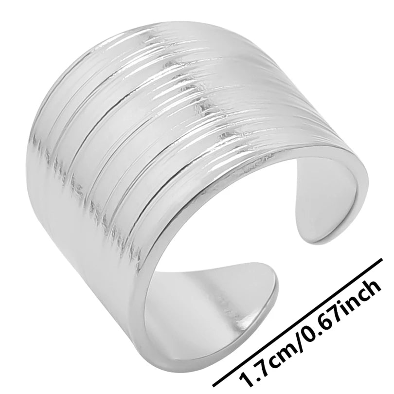 1pcs Classic Tiger Eye Real Stone Open Adjustable Stainless Steel Rings For Women Men Accessories Gold Color Finger Jewelry Ring