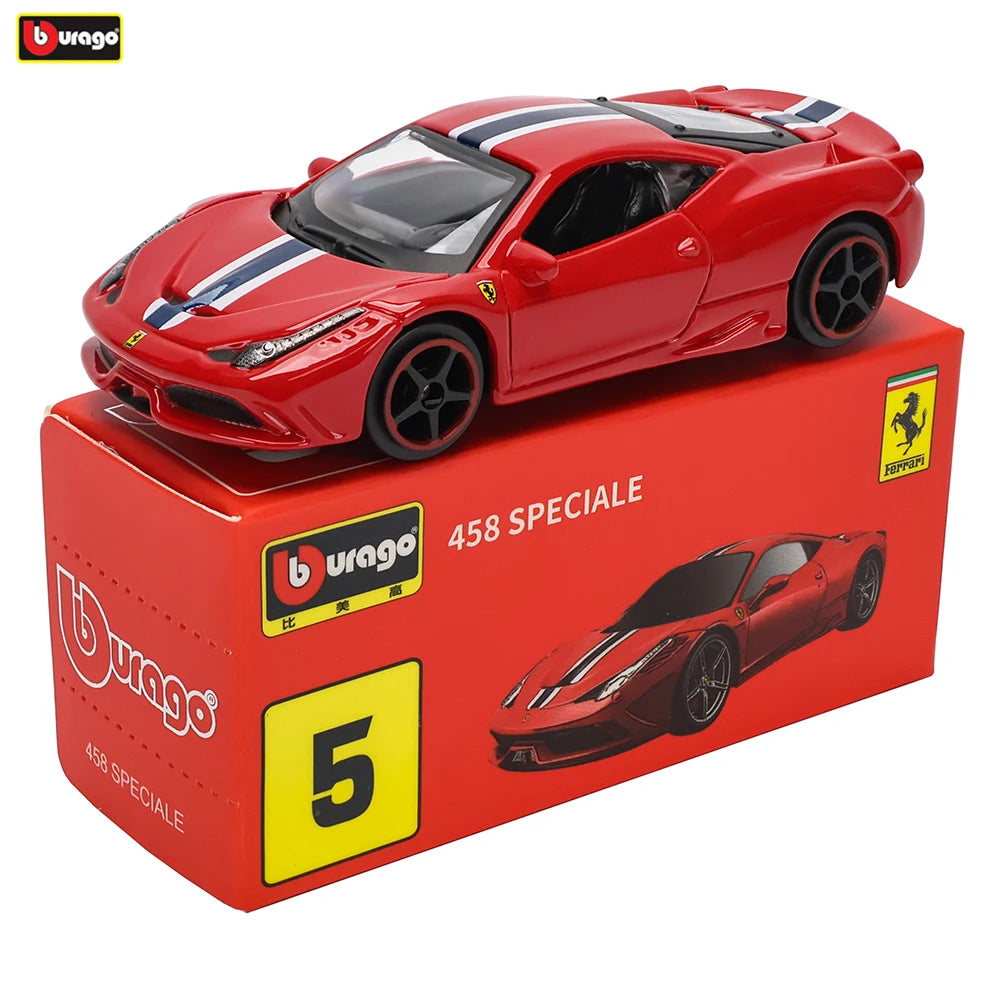 Bburago1:64 Ferrari SP3 458 599 ENZO F12 Model Small Collection Car Alloy Model Toy Gift Scene Decoration Classic and Exquisite