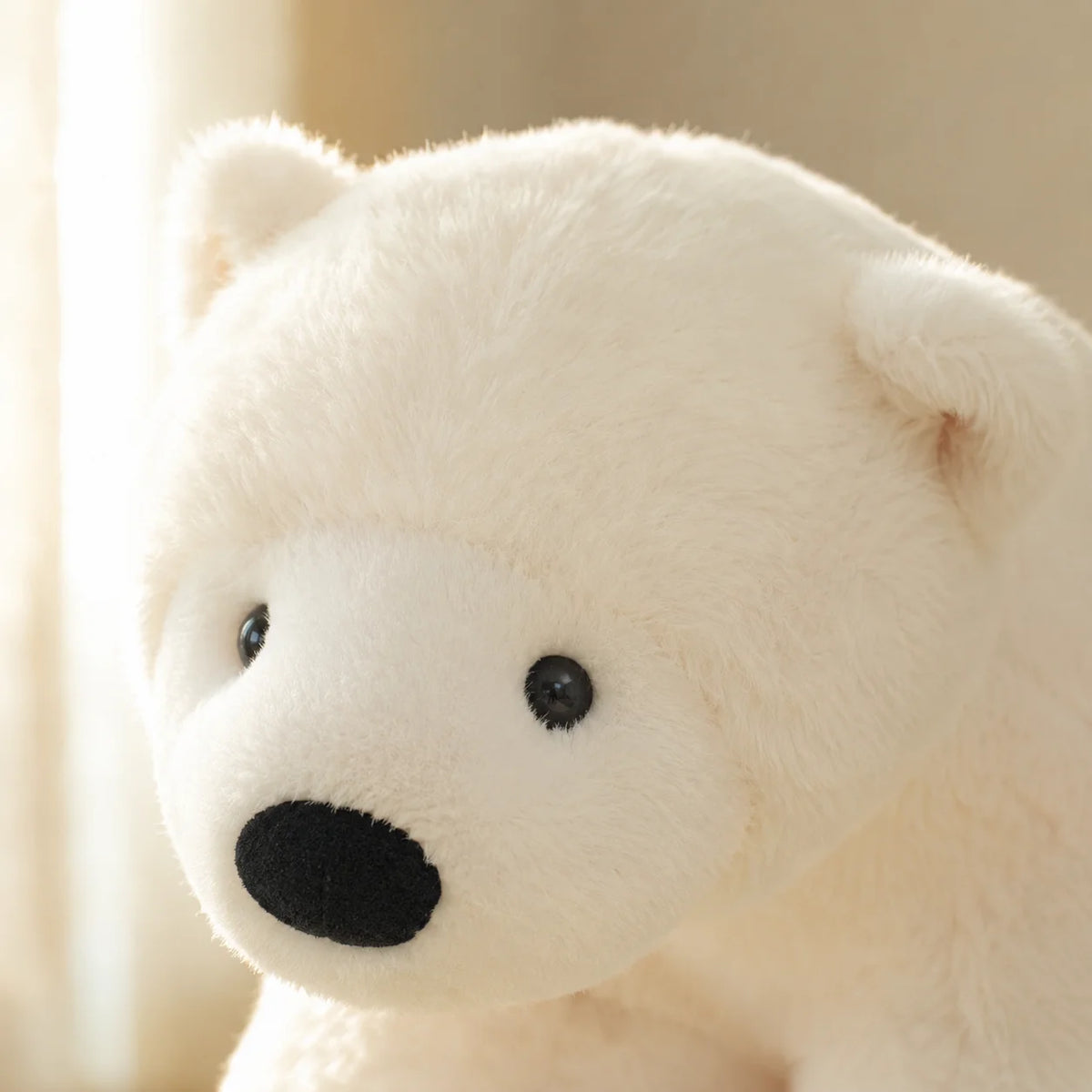Polar Bear Plush Toy 2 Sizes - 26cm Small & 50cm Large, White Arctic Bear Stuffed Animal, Polyester Fiber Fill, Cuddly for Kids