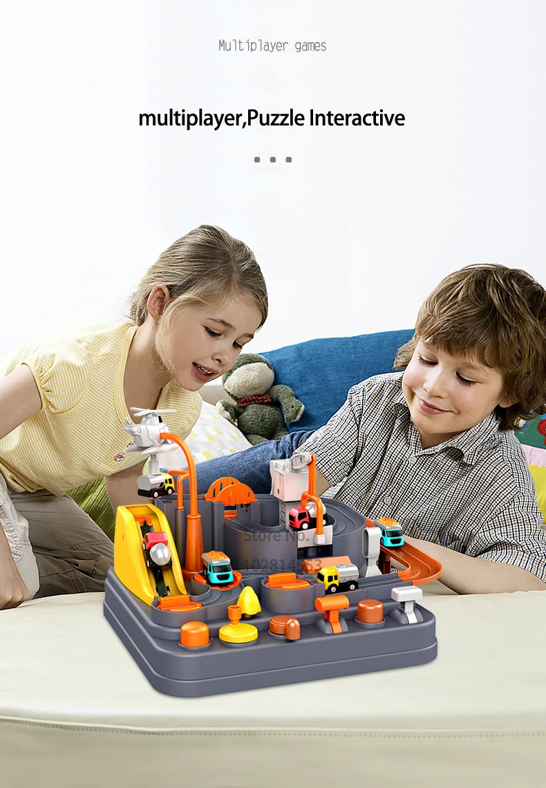 Hot Racing Rail Car Model Train Track Adventure Game Animals Space Rocket Toys Children Educational Brain Mechanical Interactive