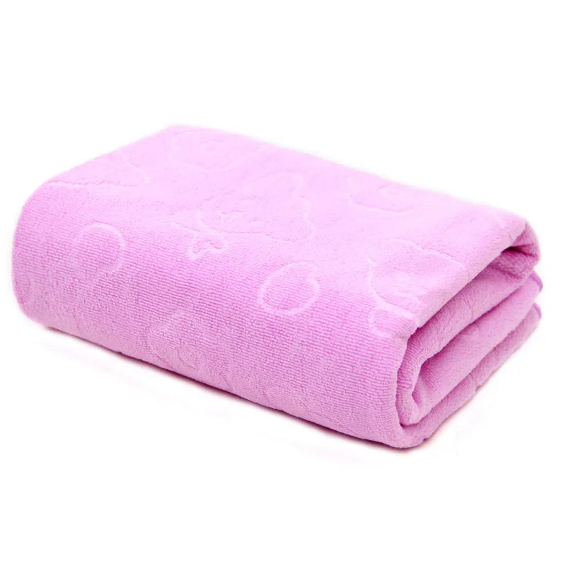 Quick Drying Dog and Cat Towels Soft Fiber Towels Absorbent Bath Towel Pet Bathrobe Convenient Cleaning Towel Pet Supplies