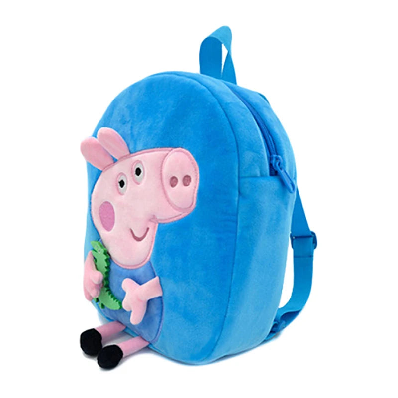 Genuine Peppa Pig 27cm Plush Backpack George Kindergarten Backpack Cartoon Shoulder Children Bag Girls Birthday Gifts Toys