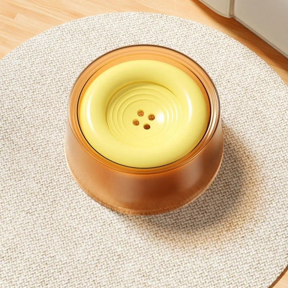 Non-Slip Base Pet Floating Water Bowl Large Capacity Spill Proof Dog Drinking Bowl Anti-Splash Design No Wet Mouth Cat Bowl