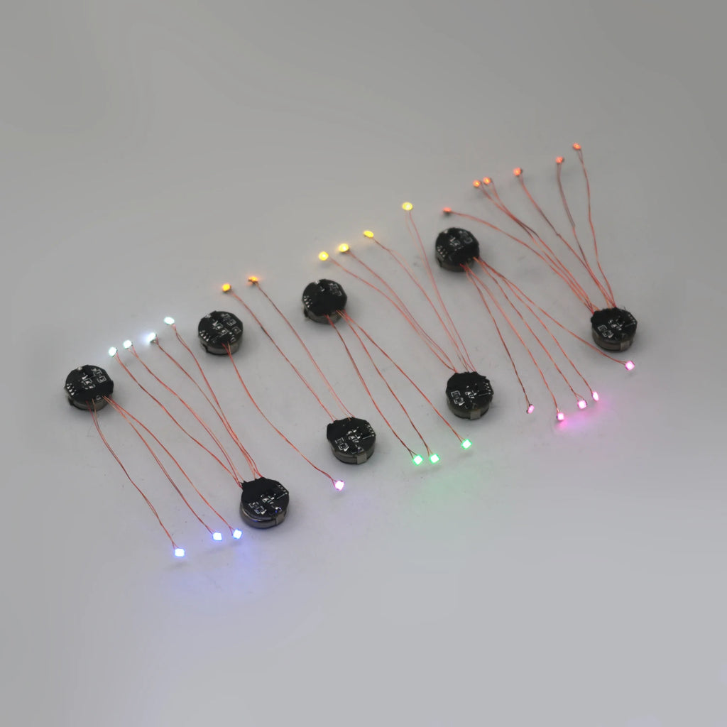 Magnetic control lamp Wired 5cm Led Magnetron Light Model w Battery Diy Car Toys Lighting Making Diorama Materials Gunda Robots