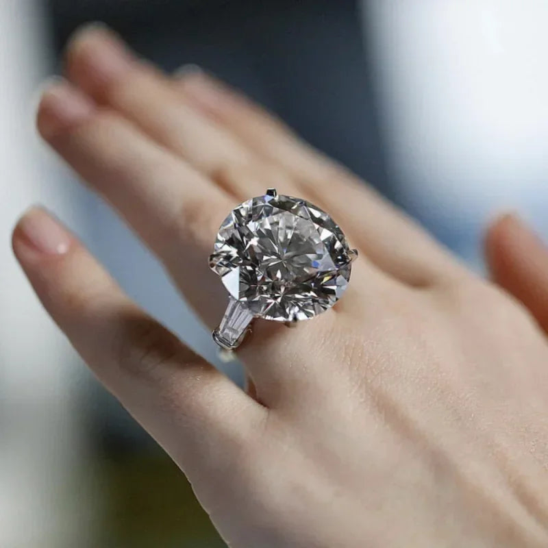 Luxury Oval 8ct Lab Diamond Ring 925 sterling silver Jewelry Engagement Wedding band Rings for Women Men Party accessory