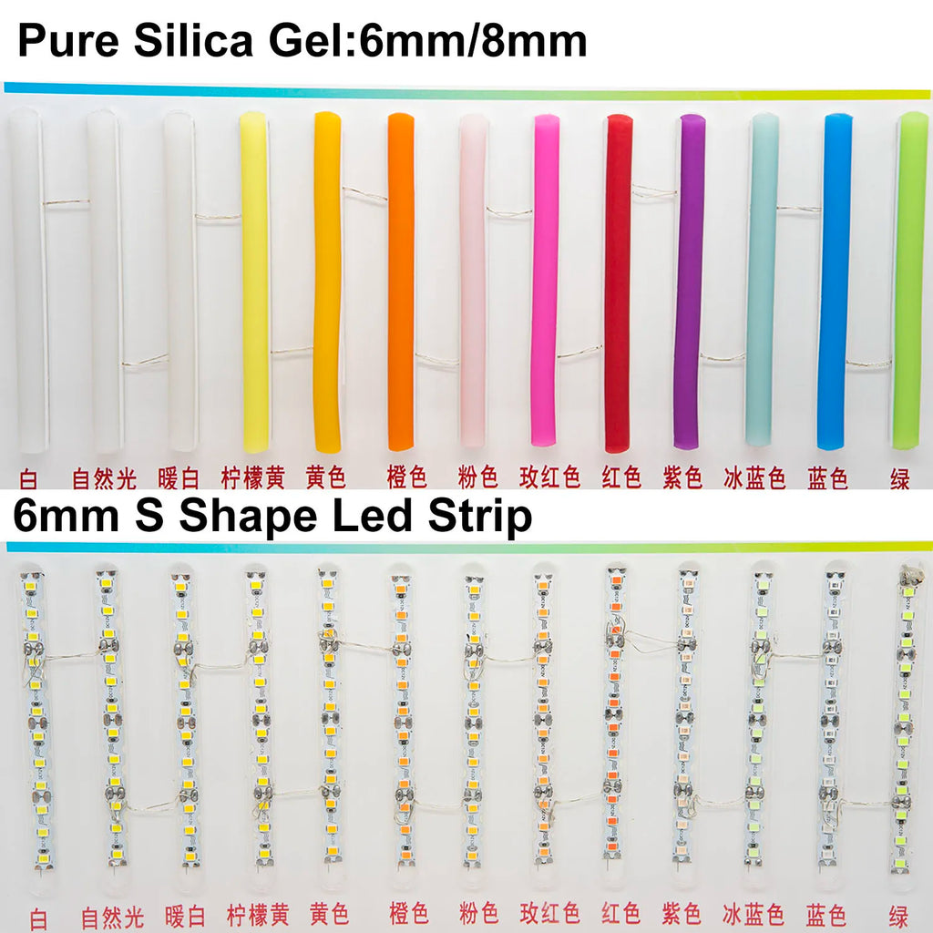 6mm 8mm 12mm Separate Flexible Silicone Neon Strip or 120Leds SMD2835 Led Strip For LED Neon Sign Waterproof IP67