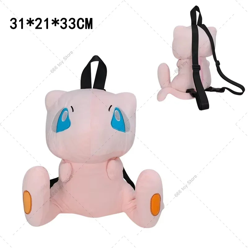 11 Styles Pokemon Plush Backpack Mimikyu Eevee Gengar Charizard Gyarados Psyduck Backpack Gifts for Children Adults