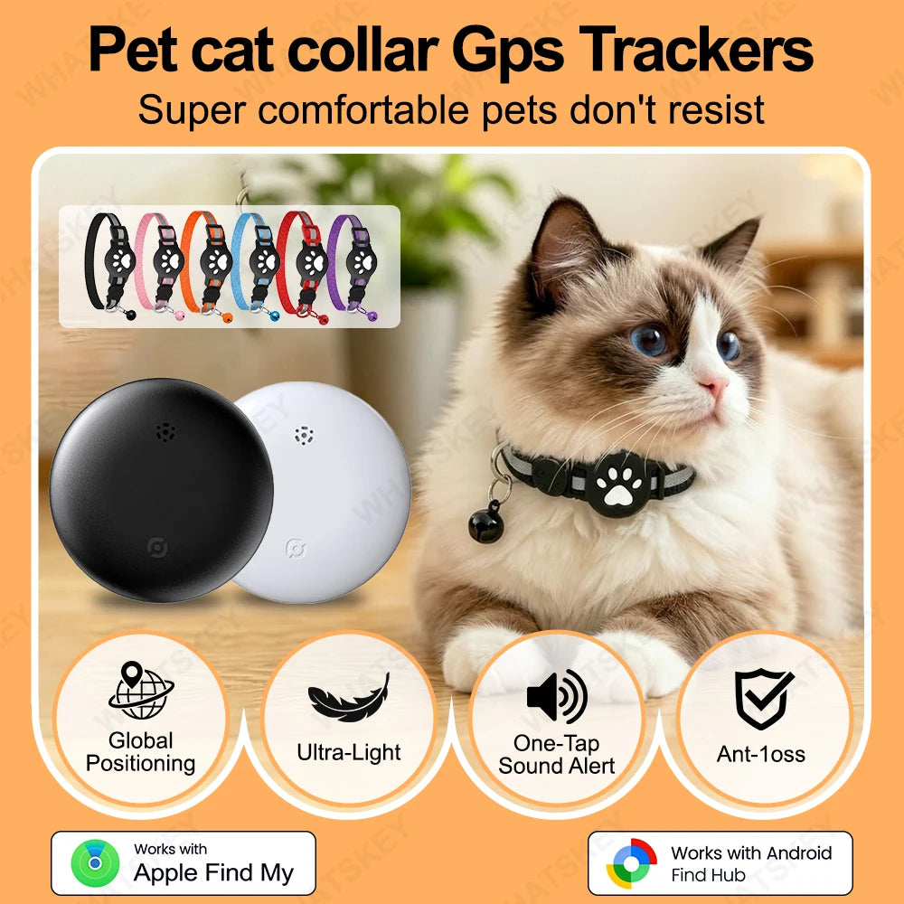 Adjustable Pet Collar Gps Tracker Google Find My Android Finder Location Tracker Kits Pet Supplies Cat Pet Electronic Devices