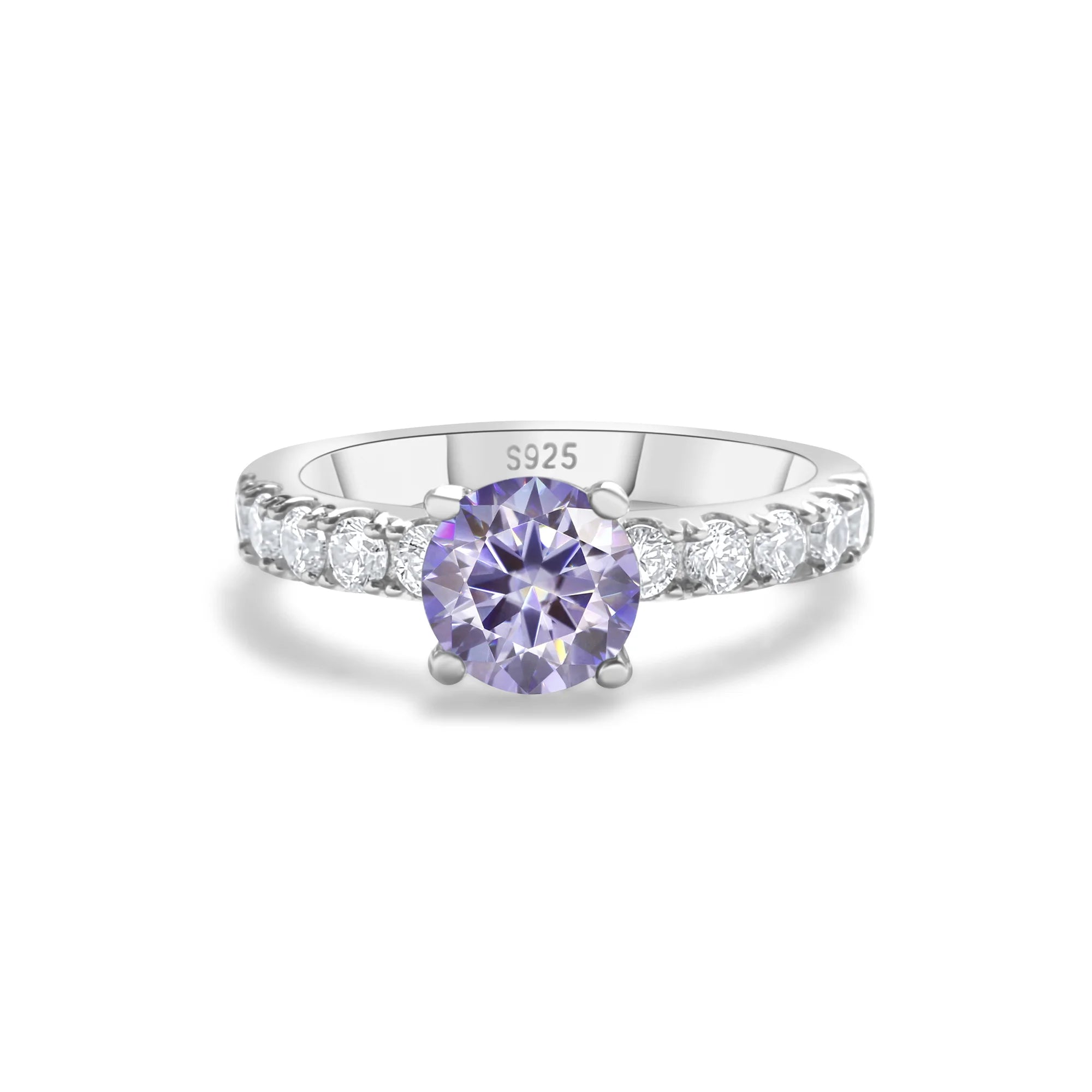 1.0 Carat Simple Design Moissanite Ring with 4 Claw S925 Sterling Silver Women's Engagement Band Fashion Fine Jewelry Gift