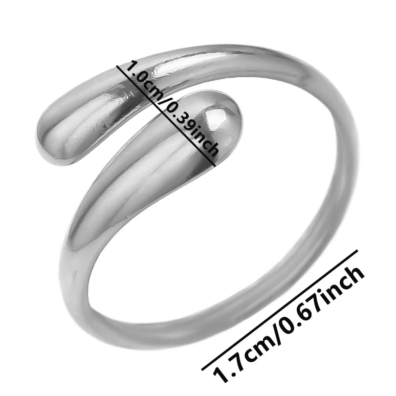 1pcs Classic Tiger Eye Real Stone Open Adjustable Stainless Steel Rings For Women Men Accessories Gold Color Finger Jewelry Ring