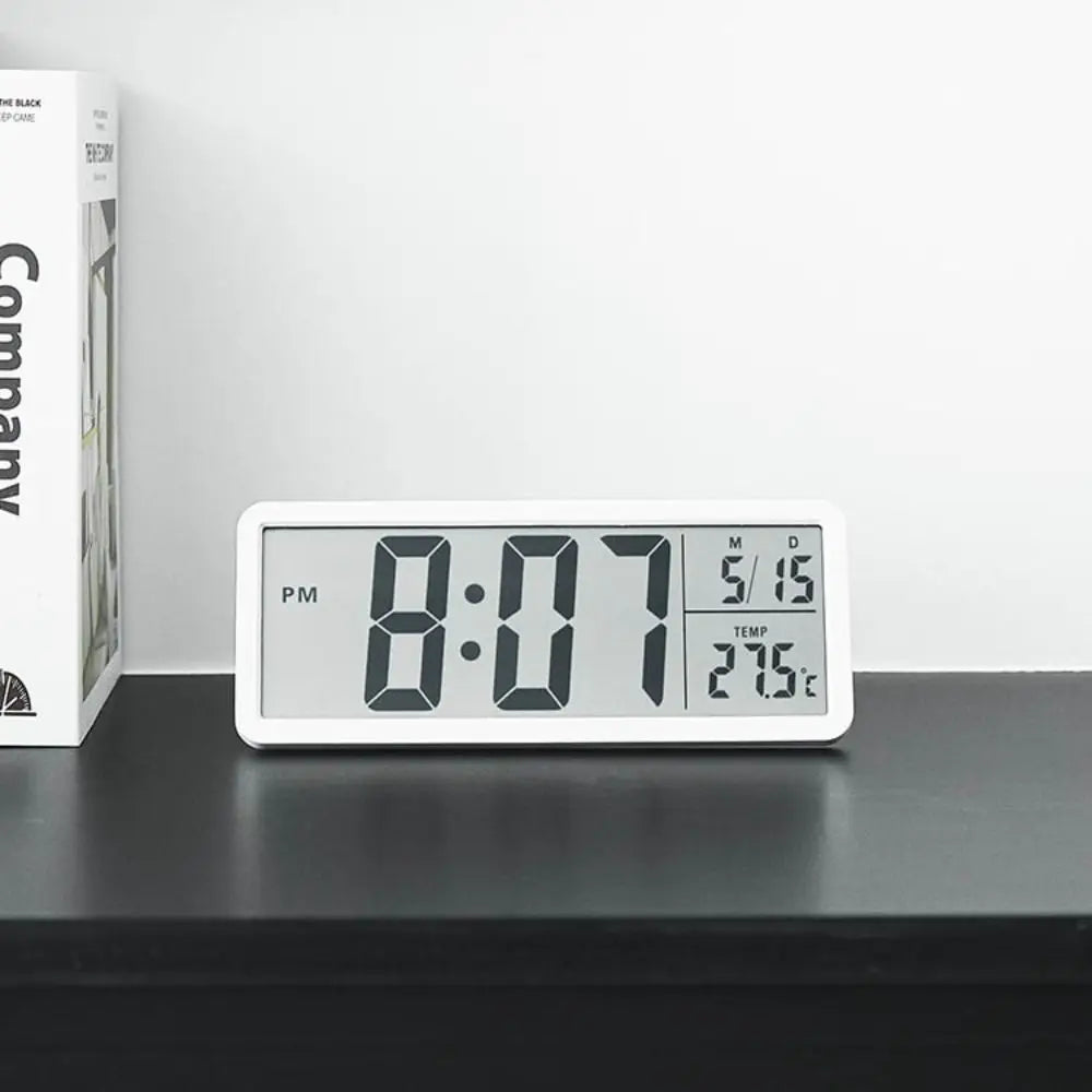 New Wall-mounted Electronic Wall Clock Multi-functional Temperature Digital LED Clocks 12/24H Voice Control Display Table Clock