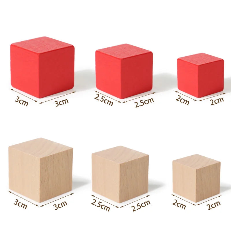 50/100pcs Colorful Cubes Wooden Building Blocks Stacking Up Square Wood Toy Baby Shape Color Learning Toys for Children