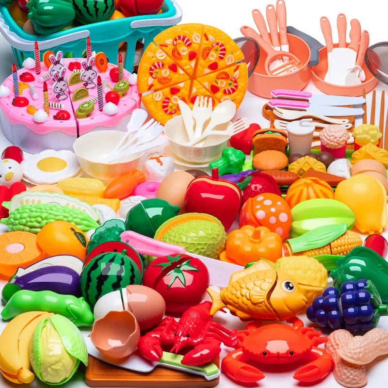 DIY Fruit Cutting Toys Vegetables Fruits And Vegetables Parent-Child Simulation Kitchen Food Children's Birthday Gifts