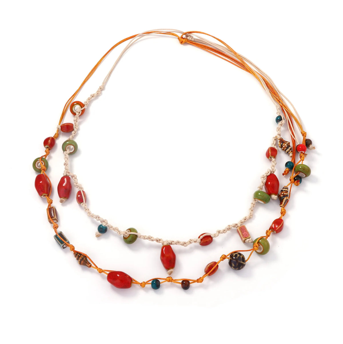 Bohemian Handmade Shell Conch Pendant Necklace for Women Double-layer Long Necklaces Statement Jewelry for Beach Summer 2026