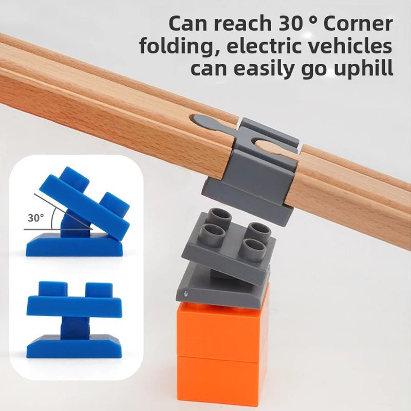 All Kinds Connectors Wooden Train Track Accessories Universal Plastic Building Blocks Adapters Fit for Brand Wooden Track Toys