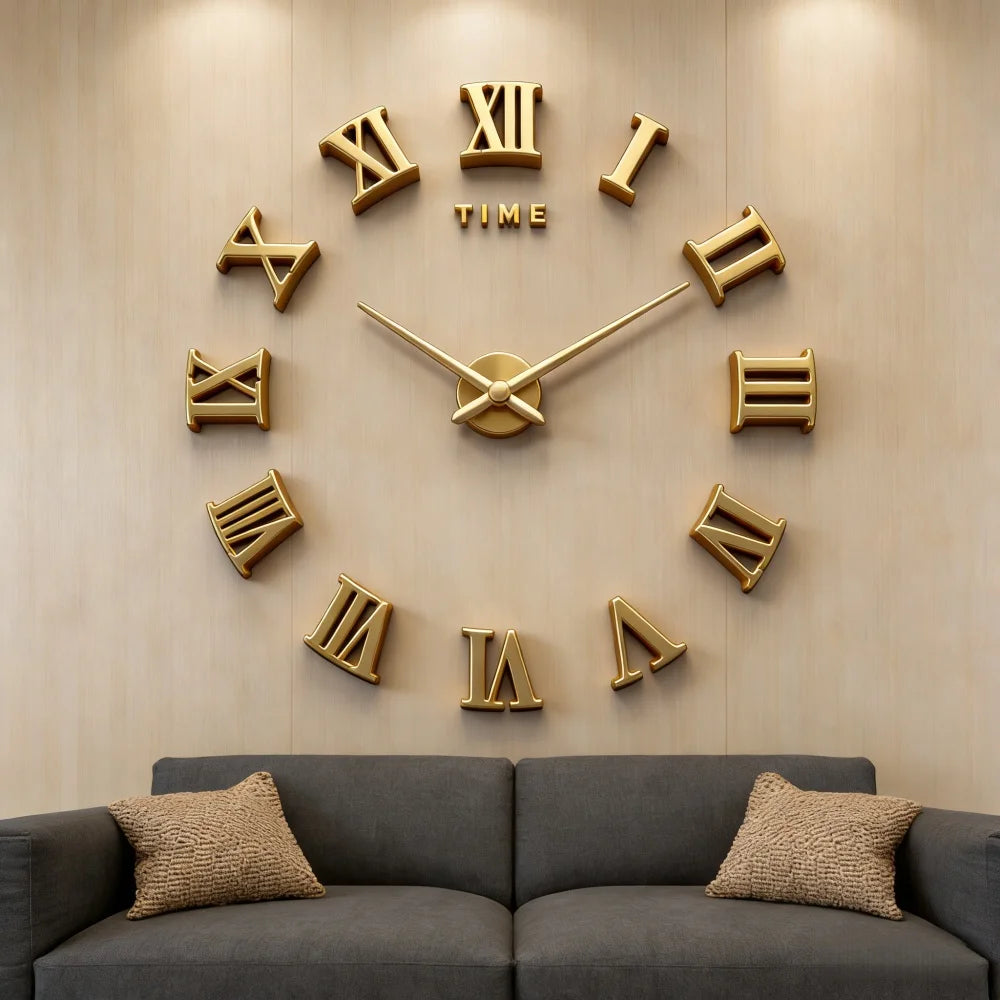 Large 3D Wall Clock Luminous Classic Wall Clocks DIY Digital Clock Wall Watches Stickers Silent Clock for Home Living Room Table