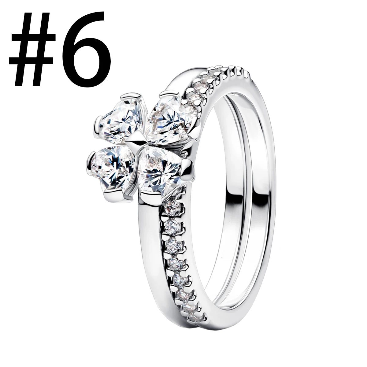 Hot Sales 925 Sterling Silver Pink Flower heart Ear Stud Ring Pendant Bead fit DIY Women's Bracelets Necklaces Jewelry Gifts