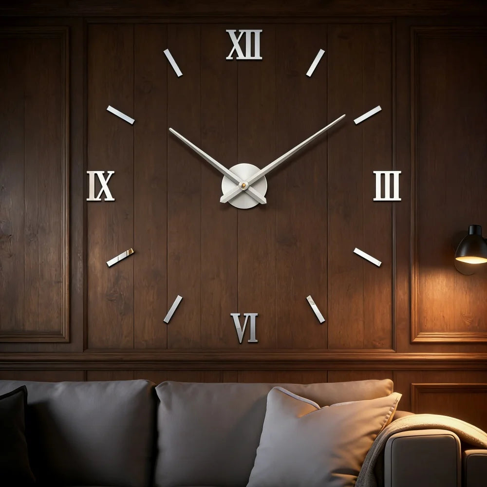 2026 Modern Design Large Wall Clock 3D DIY Quartz Clocks Fashion Watches Acrylic Mirror Stickers Living Room Home Decor Horloge