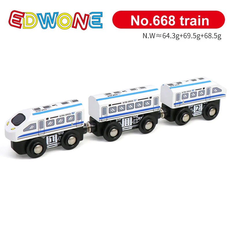 1pcs Magnetic Train Toys Wooden Train Locomotive Car Truck Railway Accessories Fit for Wooden Tracks Toys Gifts